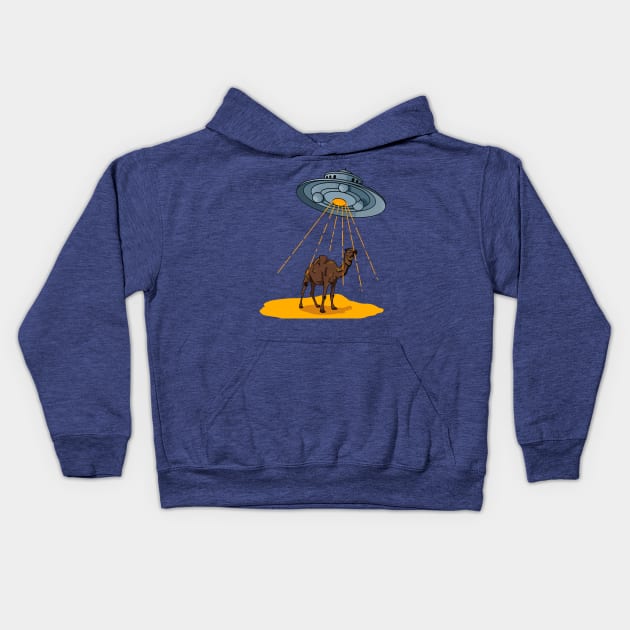 Camel Abduction Kids Hoodie by Harley Warren